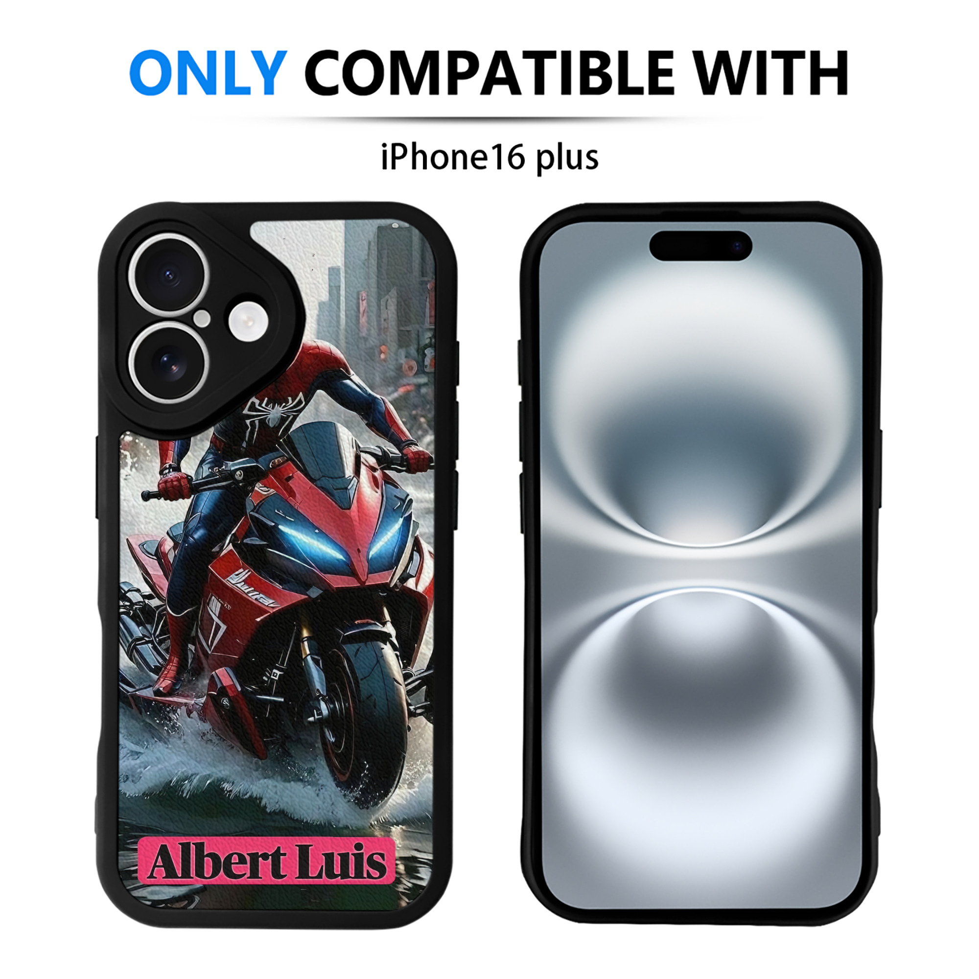 （画像用） Spider Man スパイダーマン 【iPhone 16シリーズ対応】シリコンスマホケース（レザー調） 材質：シリコン